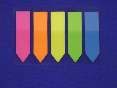 100 Post It Sticky Notes Reminders Self Adhesive Neon Colours Memo Pads (T35)