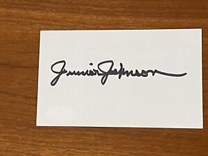 Junior Johnson signed NASCAR Racing HOF Index Card JSA