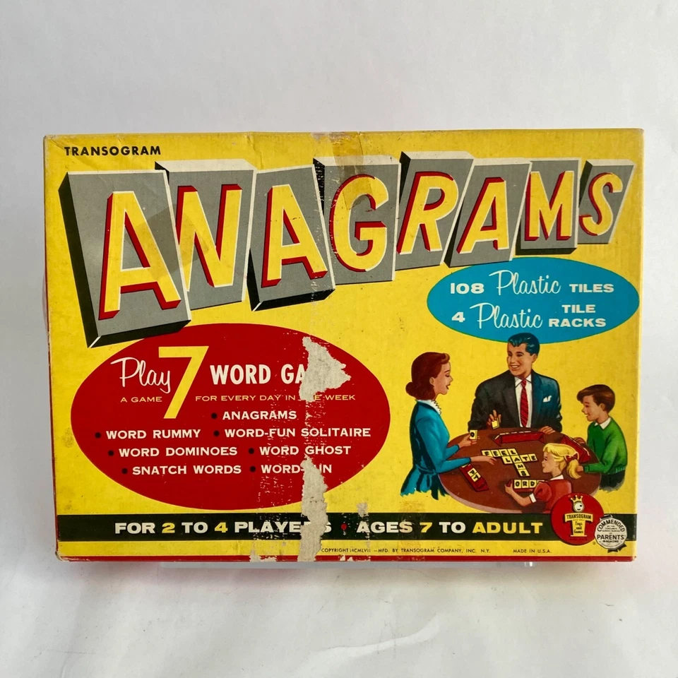 Vintage Transogram Anagrams Word Game #1150 7 Word Games - Image 1 of 4