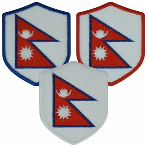 Aufnäher NEPAL Wappen 7 x 5,6cm Bestickt Flagge Patch FanShirts4u - Bild 1 von 7