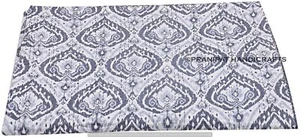 Manta Kantha De Algodón Gris Para Decoración Del Hogar Verano Queen - Imagen 1 de 4