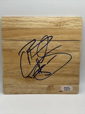Carlos Boozer Utah Jazz Chicago Bulls Signed 6”x6” Floorboard PSA Authenticated - Image 1 of 4