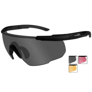 Wiley X Saber Avanzado Repuesto Gafas 3 Lentes Balísticas Contra Marco Negro Mat - Imagen 1 de 1