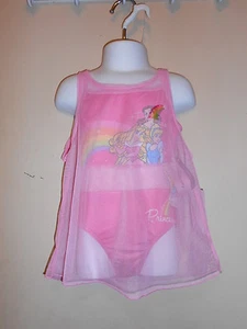 Disney Princess Toddler Girls One Piece Racerback Bathing Suit + Cover-Up 2T - Picture 1 of 4