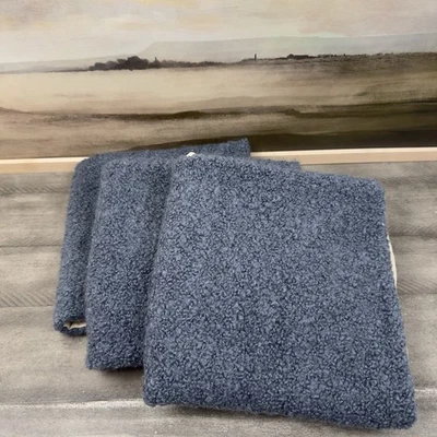 Pottery Barn Boucle Pillow Covers Set/3 Steel Blue 20”x20” NWOT - Image 1 of 4