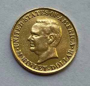 1916 McKinley Memorial Gold Commemorative One Dollar $1 Coin! - Picture 1 of 2