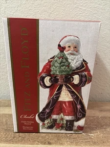 Fitz and Floyd Chalet 10,25" "O Christmas Tree" musikalische Weihnachtsmannfigur - Bild 1 von 10