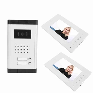 ︶Video Intercom System 2 Pcs 7 Inch TFT Monitors And 1 Night Camera 2 - Picture 1 of 24