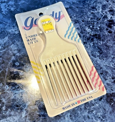 1989 Vintage Goody Hair Lifts Model #7211 Pick Comb Made in USA  Value 3 Pack - Image 1 of 4