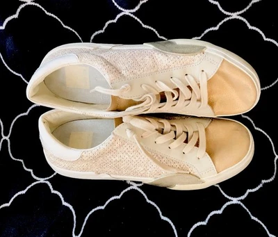 Dolce Vita Helix White Ivory Golden Animal Print Women’s Sneakers Size 6.5 - Image 1 of 4