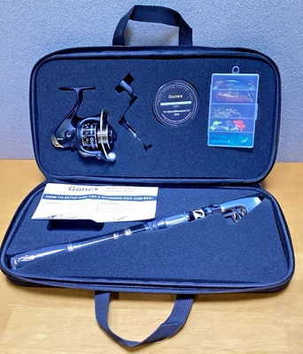 Gonex Telescopic Fishing Rod [6 Feet] and Reel Combo w/ Carrying Case -OPEN BOX- - Image 1 of 4