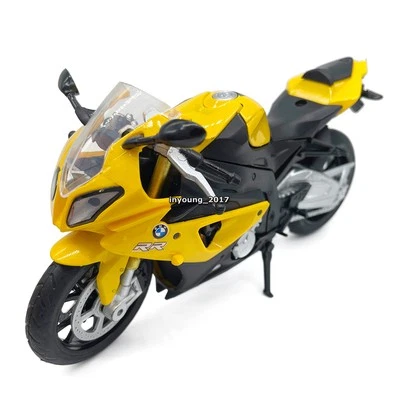 1:12 BMW S1000RR Motorcycle Model Toy Diecast Boys Toys for Kids Gifts Yellow - Image 1 of 4
