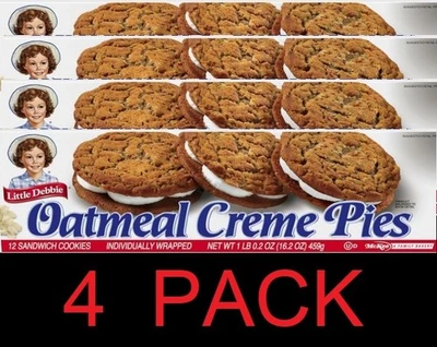 Little Debbie Oatmeal Creme Pies 12 Individually Wrapped Sandwich Cookies - 4 PK - Image 1 of 2