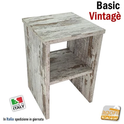 Comodino stretto Tavolino Panchetta Servetto Pianetto Compatto design moderno - Immagine 1 di 4