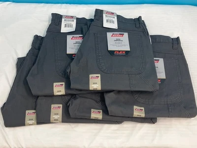 Dickies Mens Duck Carpenter Relaxed Fit Grey Pants Bundle - Size-32x30 - Image 1 of 4