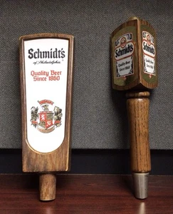 Set Of 2 Vintage Schmidt’s Beer Tap Handle - Picture 1 of 11
