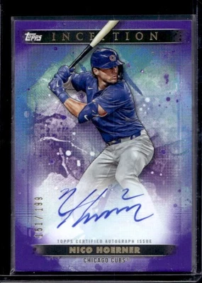 2024 Topps Inception Nico Hoerner Rookies and Emerging Star Auto Purple #151/199 - Image 1 of 2
