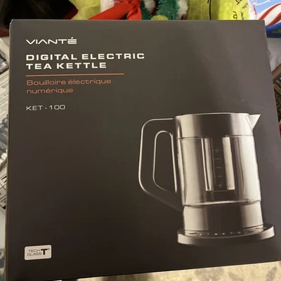 VIANTE Tetera Eléctrica Digital Infusor Control de Temperatura KET-100 Caja Abierta  Foto 1 de 2