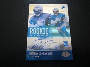 JERMAR JEFFERSON 2021 PANINI ILLUSIONS ROOKIE SEGNI AUTOGRAFI CARD # 1/25 - Foto 1 di 4