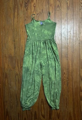 Purusha People 水晶染色丁香连身裤,尺寸 L,二手状况完好 — 第 1/4 张图片