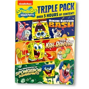 Spongebob Squarepants Triple Pack DVD NEW Sealed - Foto 1 di 4