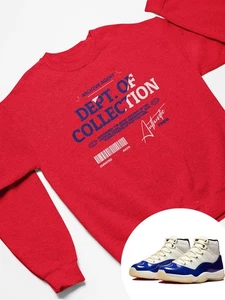 Sudadera Archive Sneaker cuello redondo roja a juego Jordan 11 rara Air IH0296-400 - Imagen 1 de 2