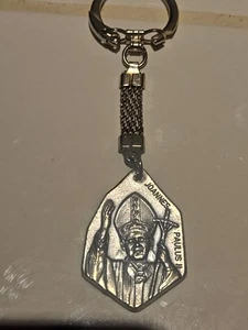 Vintage Schlüsselanhänger Papst Johannes Paul ll Key Ring Fob Rom Joannes Paulus Roma Italien - Bild 1 von 8