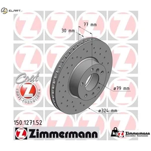 2x BRAKE DISC 150.1271.52 FOR BMW 8/E31 M62B35 3.5L M60B40 4.0L M62B44 4.4L 8cyl - Picture 1 of 9