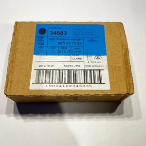 12v 75w Capsule Bulbs x 20 GE 34683 GY6.35 2 Pin Halogen Lighting Lamps NOS - Picture 1 of 4