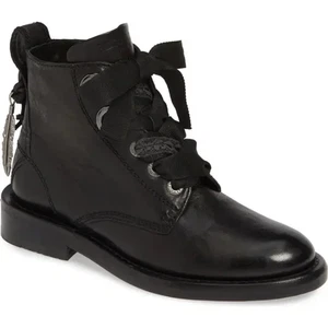 Botas de Combate ZADIG & VOLTAIRE Laureen Roma Cuero Negro Talla 37 EE. UU. 6 - Imagen 1 de 15