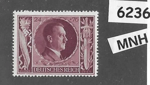 #6236    MNH Hitler stamp Sc B235 / 1943 Birthday / WWII Germany / Third Reich - Picture 1 of 1