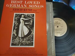 Best Loved German Songs Erich Kunz Vienna Paulik LP Vanguard Vinyl NM Sleeve VG