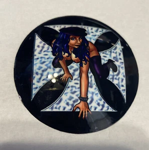 Iron Cross Girl Custom Gas Cap Medallion Fits Harley Davidson V Twins Twin Cam - Picture 1 of 3