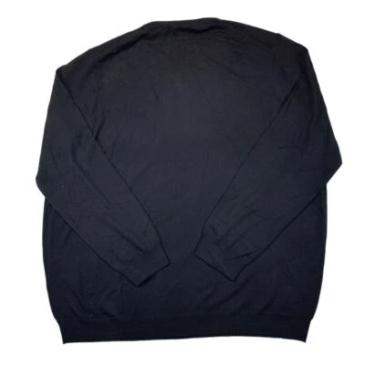 Polo Ralph Lauren Para Hombres Grande Alto Lavable Lana Merino Suéter Polo Negro 3LT Foto 1 de 4