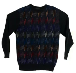 Mens Tagio Blue, Red Brown Cotton Blend Crew Neck Sweater Sz Small - Picture 1 of 6