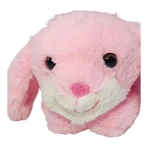 Aldi Mini Bunny Rabbit Easter Pink Stuffed Animal Toy 5" HTF Long Floppy Ears - Picture 1 of 7