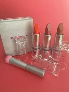 2 x $30 QVC Mally Lipstick Trio - H3 Gel - Buff Coraline Sheerly + Bonus Brush - Picture 1 of 3