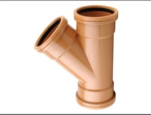 Osma Underground Drain  110mm 45° Y Junction Double Socket 4D213 Branch  - Picture 1 of 1