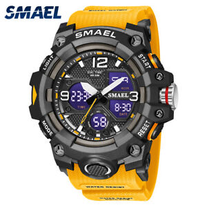 SMAEL Men Watch Digital Electronic LED Shockproof Fashion Sport Wrist Watches