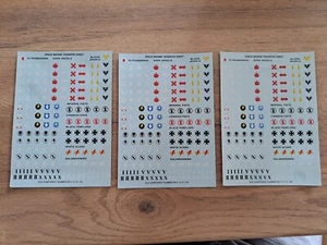 Warhammer 40k - Space Marines Transfer Decals sheets x 3 - Picture 1 of 4