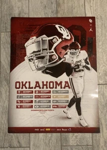 Póster de calendario de fútbol americano Oklahoma Sooners 2023 O Venables Gabriel 24x18 normando - Imagen 1 de 7