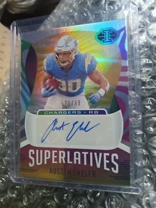 2021 Illusions Austin Ekeler SU-55 Auto Chargers Commanders Superlatives  - Picture 1 of 3