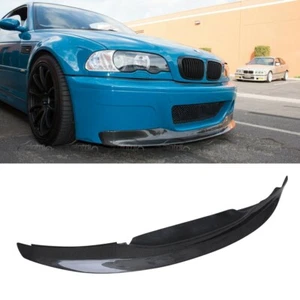 Carbon Fibre For 2001-2006 BMW E46 M3 CSL HC Style Front Bumper Lip Spoiler - Foto 1 di 11