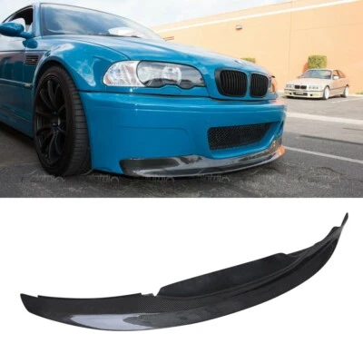 Alerón labial de parachoques delantero de fibra de carbono para BMW E46 M3 CSL HC estilo 2001-2006 Foto 1 de 4