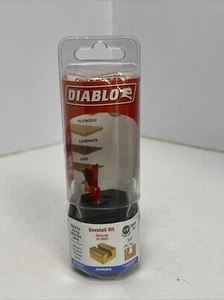Diablo DR22104 14° 1/2" Diameter 1/2" Cut Length Dovetail Bit 1/4" Shank - Picture 1 of 3