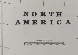 Vintage 1903 NORTH AMERICA Map 14"x22 Old Antique Original CANADA MEXICO USA - Picture 1 of 9
