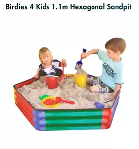 Sandpit for kids 1.1m Hexagonal Outdoor playtime - Picture 1 of 2