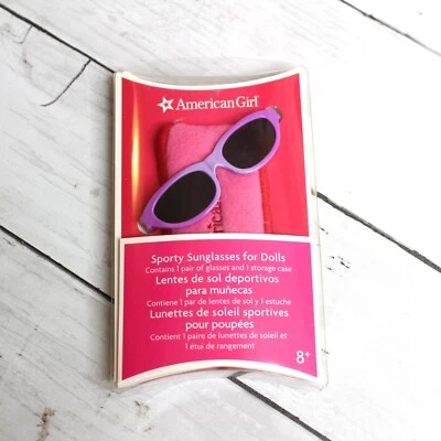 Gafas de sol American Girl púrpura incluye estuche rosa para gafas se adapta a muñeca de 18" Foto 1 de 4