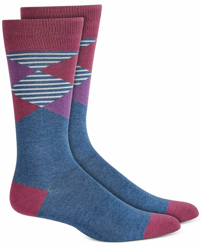Alfani Men's Alfatech Oversized Argyle Striped Socks Size 7-12 (2 Pairs) - Image 1 of 1