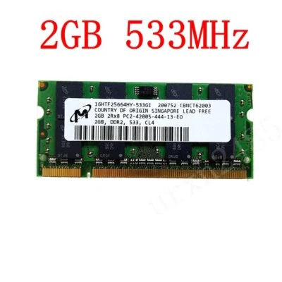 2GB / 1GB PC2-4200S DDR2-533MHz SO-DIMM 200Pin CL4 Laptop Memory For Micron LOT - Image 1 of 4